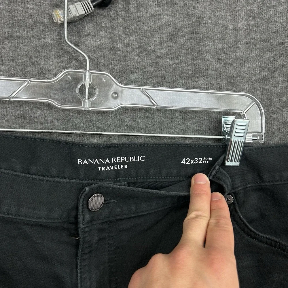 Banana Republic Traveler Chino Pants Men 42x32‎ (meas 42x29) Skinny Gray Office